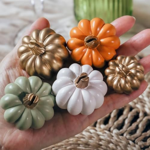 Kate Aspen 12pcs Fall Decor Orange Pumpkin Place Card Holder, Place Settings for Thanksgiving Table Decor, Fall Themed Weddings, Bridal Brunches (Place Cards Included)