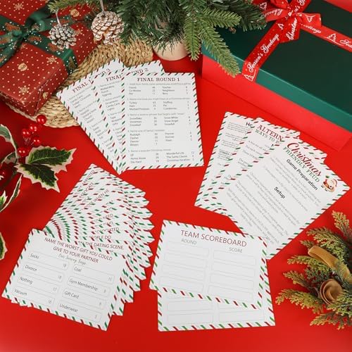 COCHIE Fun Christmas Family Friendly Feud Cards Against Game for Adults Office Large Group Parties Favor, Xmas Trivia Quiz Party Games Christmas Night Activities - No Buzzers (Xmas)