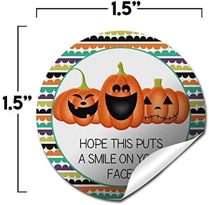 Halloween Customer Appreciation Stickers, Jack O Lantern Stickers, 60 Pack 1.5 Inch Round Labels for Small Business Orders, Boxes, Bags & Envelopes by Amanda Creation, Halloween Theme