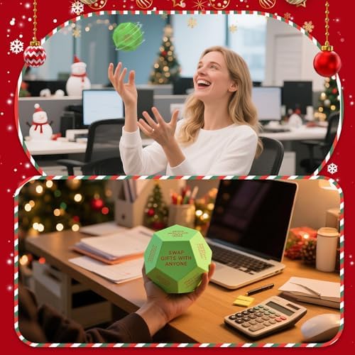 Santa Swap Gift Exchange Dice, 3 * 3in Exchange Christmas Stocking Stuffers
