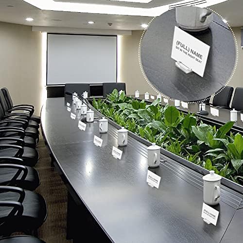25 Pcs Acrylic Place Card Holder, Card Display Stand Table Number Holders for Table Wedding Menu Office Meeting