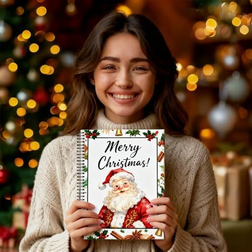 Christmas Gift Card Book for Adults,Merry Christmas Gift Cards - 39 Cards/Surprises On Every Page,5x7 Color Spiral Bound Card Book DIY Personalized Greeting Card for Family Students Friends Xmas Gifts