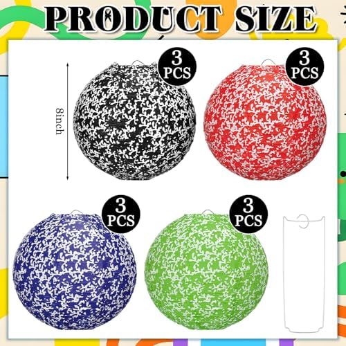 Baquler 12 Pcs Composition Notebook Hanging Lanterns Decoration, Multicolor