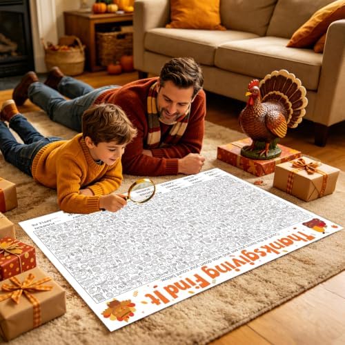 Giant Thanksgiving Word Pattern Find It Game for Family Office Large Group