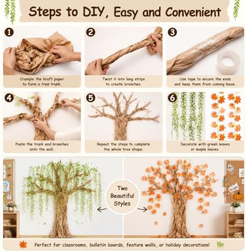 Thanksgiving Classroom Tree Bulletin Board Fall DIY 3D Craft