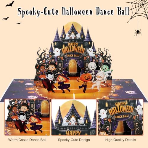 D24TIME Spooky Happy Halloween Pop Up Card for Kids Grandkids