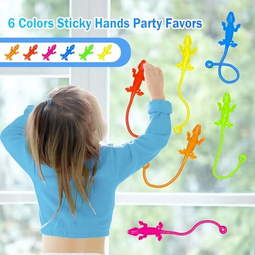 Sticky Hands Bulk 36PCS Kids Party Favors Lizard Shape Stretchy Sticky Hand