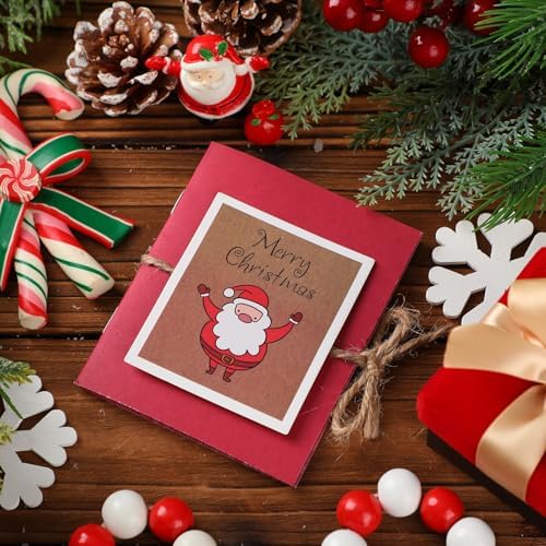 Engrowtic Christmas Gift Card Book, Money Holders for Cash, 5 Slots, Santa