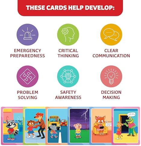 Who What Why Safety Conversation Cards for Kids, SEL Game, Ages 4+