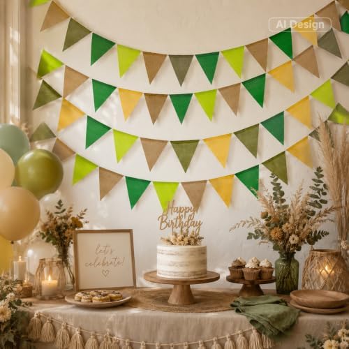 G2PLUS Pennant Banner, Triangle Flag Bunting and Bunting Garland, 60PCS