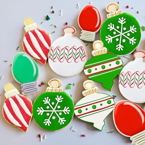 JOB JOL Christmas Ornaments Cookie Cutters 4 PCS, 4'', 4.25''