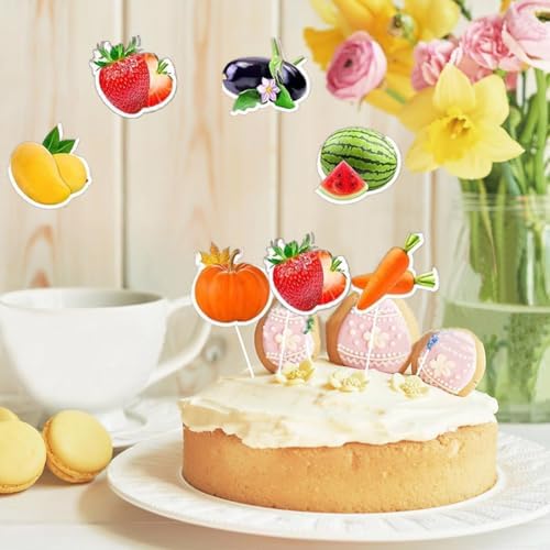 500PCS Fruit Stickers Rolls 8 Styles Summer Fruits and Vegetables Sticker 1in Self-Adhesive Waterproof Vinyl Stickers Decor for Birthday Party Envelopes Scrapbook Decorations