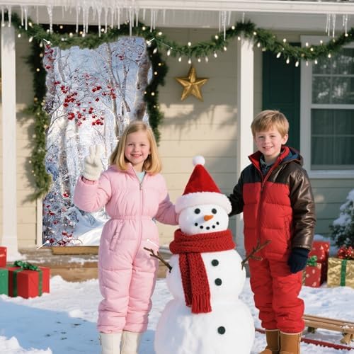 Nuxovilar Christmas Door Banner Polyester 35x70 Inches