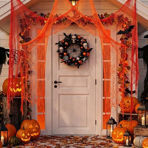 RunNico 200"x70" Large Halloween Scary Gauze, Spooky Cloth Party Decoration