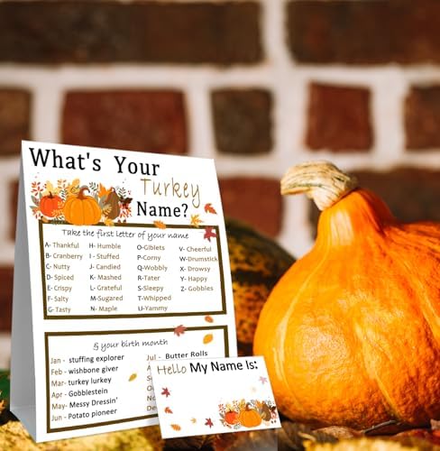 Thanksgiving Party Game, Thanksgivings Decorations for Party-Halloween Thanksgiving Decor Home,Fall Decor Thanksgiving Gifts, Friendsgiving Games Fall Party Supplies