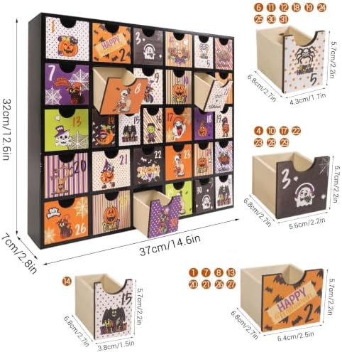 31 days of Halloween Advent Calendar 2026, Countdown with Drawers