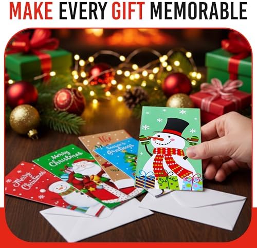Iconikal 30-Pack Christmas Gift Card Money Holders