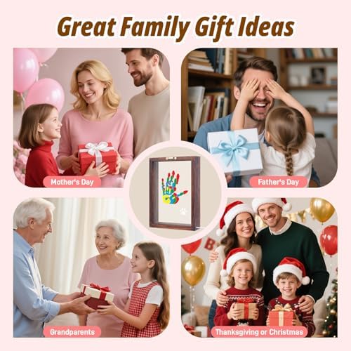 Sortnic Family Handprint Kit with Light for 4, DIY Baby First Halloween