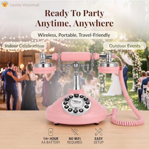 Audio Guest Book, Voicemail Phone Guestbook, Pink Button