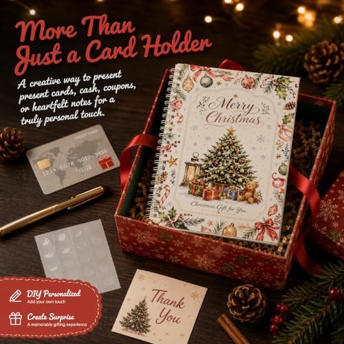 Christmas Gift Card Book,Merry Christmas Gift Card Booklet for Adults Teens