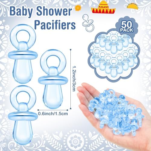Thyle 51 Pcs Cielito Lindo Pacifier Hunt Baby Shower Game for Guest