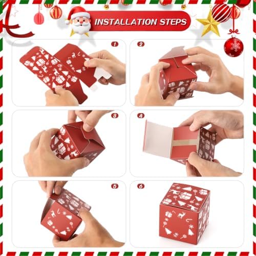 24 Christmas Advent Calendar Boxes to Fill for Adults Kids | Empty Advent Calendar, Countdown to Christmas Goody Treat Gift Boxes