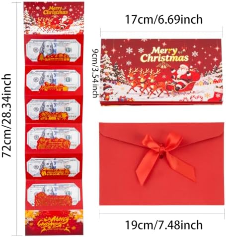 2Pcs Christmas Money Holders for Cash,Christmas Money Envelopes for Cash