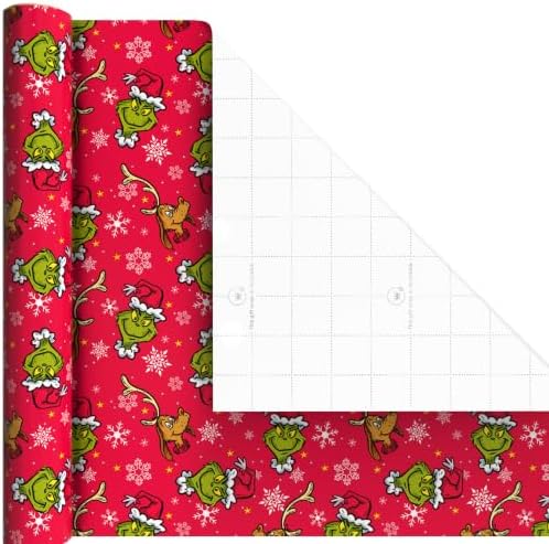 Hallmark Dr. Seuss Christmas Wrapping Paper Mini Rolls, 3-Pack (Grinch)