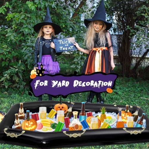 Aoriher Wednesday Party Decoration Halloween Purple Inflatable Coffin