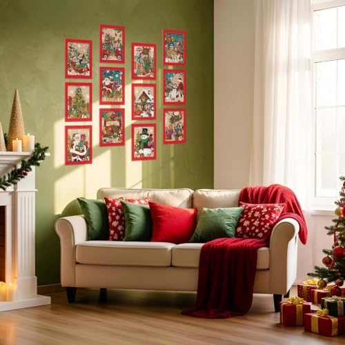 Saillong 24 Pcs Christmas Mini Diamond Painting Kits with Frames Set