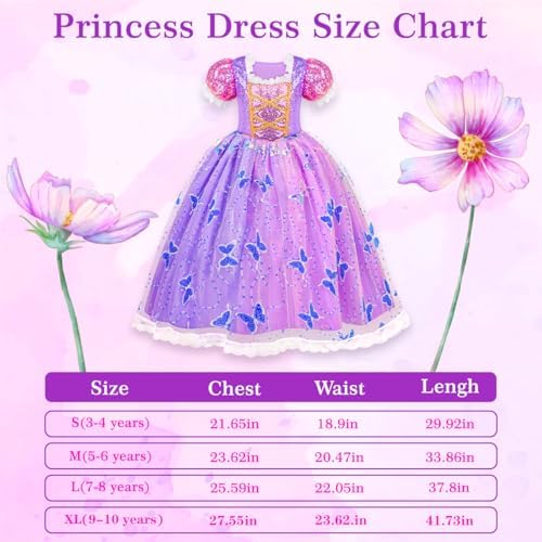 Meland Light Up Princess Dress for Girls Ages 3-10, Dress Up Toy Gift Set