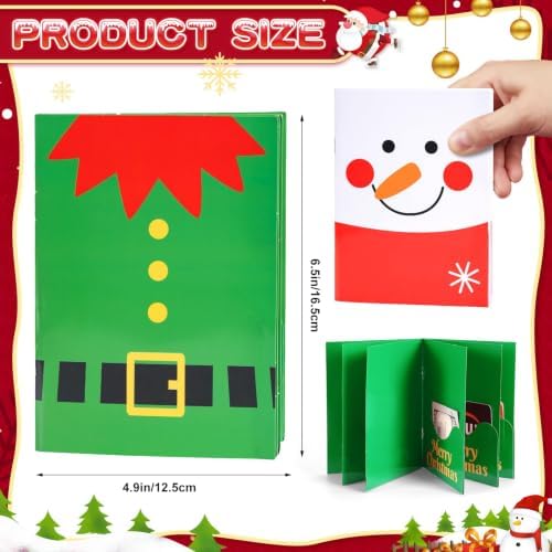 6 Set/30 Slots Christmas Gift Card Booklet with Envelopes