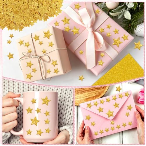 1032Pcs Foam Stickers Glitter Star Sticker Gold Foam Stars Stickers