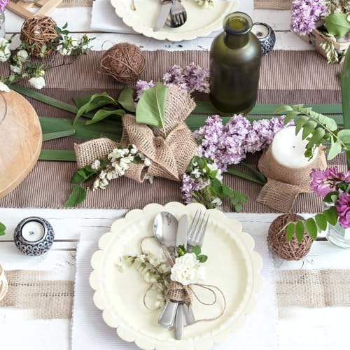 Vyntra 50 Pcs Ivory 7 Inch Scalloped Paper Dessert Plates
