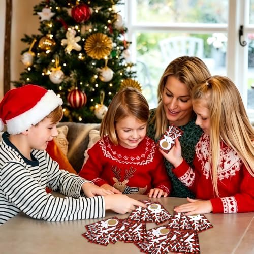 Christmas Scratch Off Cards, Fun Holiday Scratch Off Cards for Party, Christmas Lottery Tickets for Family Activities, Raffle Prize Card
