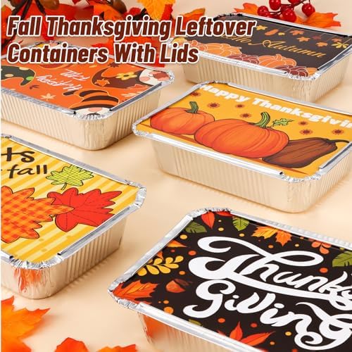 40 Pack Thanksgiving Leftover & To-Go Containers with Lids