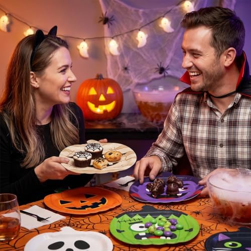 Halloween Paper Plates 9 Inch 60 Pack