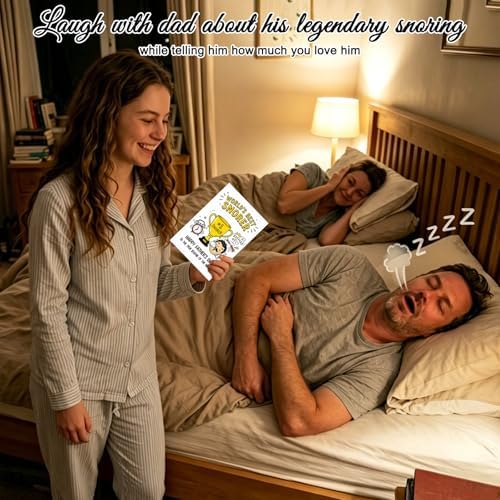 D4DREAM Funny Fathers Day Card from Kids Daughter Son - World's Best Snorer