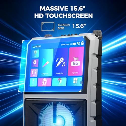 15.6" Full HD Touch Screen Karaoke Machine for Adults