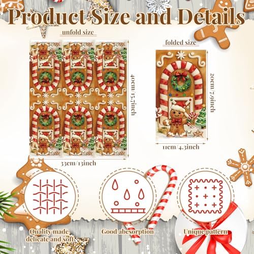 100 Pcs Christmas Gingerbread Guest Napkins 2 Ply Gingerbread Paper Napkins