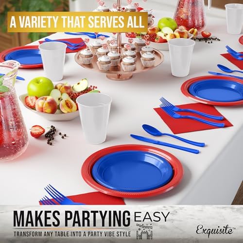 Exquisite 350 Pcs Patriotic Plates and Napkins Party Supplies Plate Sets