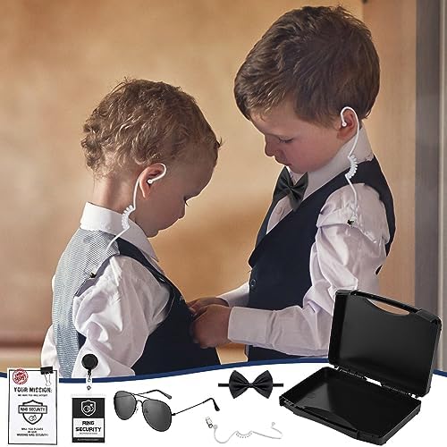 Mepase 7 Pcs Ring Security Wedding Ring Bearer Box,1 Pp Suitcase