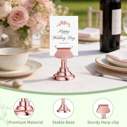 Urban Deco Roseold Table Number Holders, 16 Pack Weighted Place Card Stands