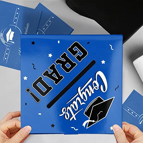 Gatherfun Graduation Decorations 2026 Graduation Box Graduation Card Box for Graduation Gift Graduation Party Favors Decor Party Supplies Blue