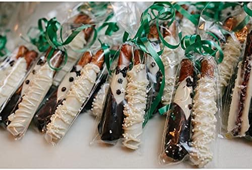 Yotelab Pretzel Rod Bags, 3x11 In Cellophane Treat Bags With Ties, 100Pcs