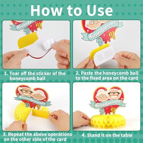10Pcs Happy Grandparents Day Centerpieces Decoration for Table