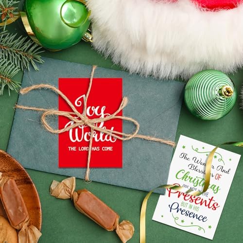 60 Pcs Christmas Bible Verse Gold Foil Wallet Cards, 3.5 Inch