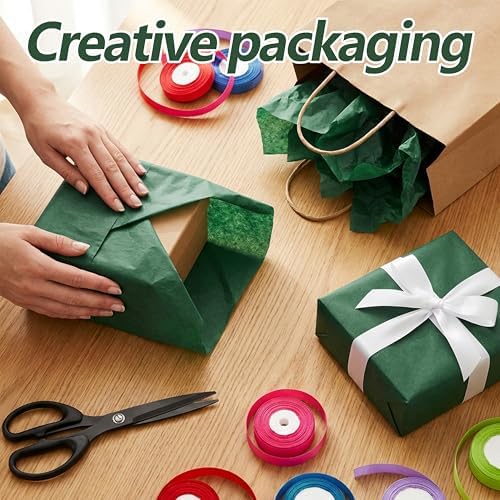 Bobobag 100 Sheets Forest Green Tissue Paper 20"X14" Tissue Paper for Gift Bags, Gift Wrapping Tissue, Christmas Tissue Paper Anniversary Holiday Decoration Arts Craft