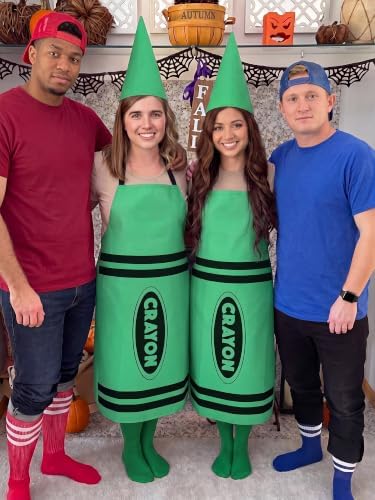 Teenyyou Crayon Costume with Apron and Cone Hat Adult