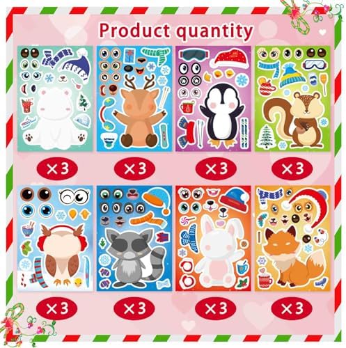 Winter Stickers for Kids Toddlers, Make Your Own Winter Animal Stickers